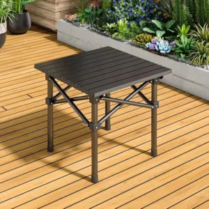 Mesa negra plegable para acampar al aire libre de 52*52*50