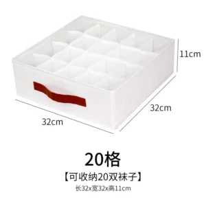 Caja organizadora de 20 compartimentos de algodón y lino Tianshan