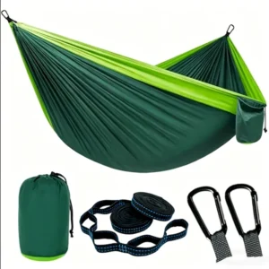 Hamaca de verde fruta combinado con verde oscuro  270*140
