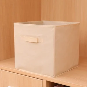 Caja de almacenamiento plegable sin tapa de tela no tejida para el hogar, 31*31*31CM