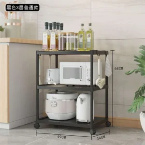Estante de cocina de tres niveles